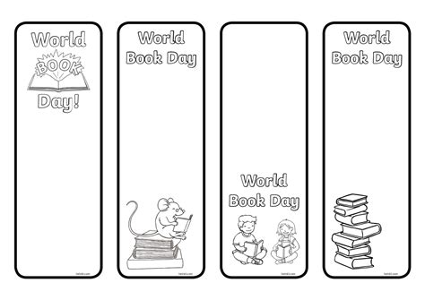 world book day bookmarks 2024